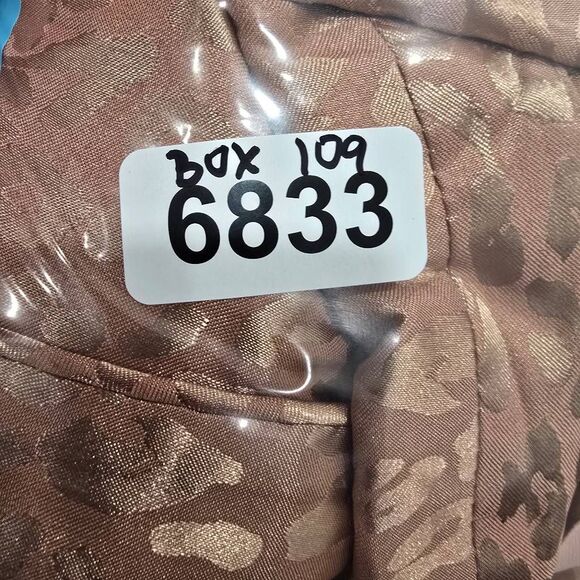 Show Me Your MuMu Classic PJ Set Gold Cheetah Silk Sz XL - Picture 9 of 9